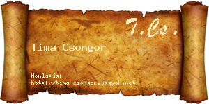 Tima Csongor névjegykártya