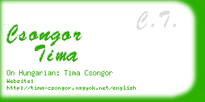csongor tima business card